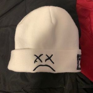 white beanie
